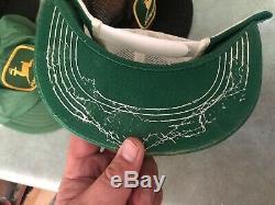 14 Vintage Snapback Trucker Hat Cap Farm JOHN DEERE Tractor Mesh