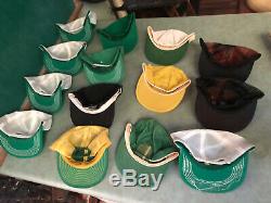 14 Vintage Snapback Trucker Hat Cap Farm JOHN DEERE Tractor Mesh