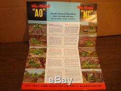 1950 John Deere Ao MC Orchard Tractor Brochure Catalog Literature Cf1285-89