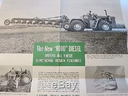 1959 John Deere Tractor 8010 Diesel Sales Brochure Mailer Poster NEAR MINT