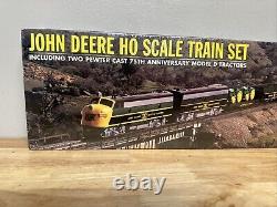 1998 Atheann John Deere HO Scale Train Set 75th Anniversary Model D Tractors New