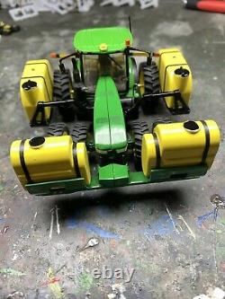 1/64 Custom John Deere 8400R Tractor With Front & Side Saddle Tanks Farm Toy