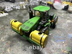 1/64 Custom John Deere 9620R Tractor With Front Saddle Tanks Farm Toy