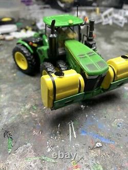 1/64 Custom John Deere 9620R Tractor With Front Saddle Tanks Farm Toy
