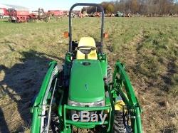 2008 John Deere 2305 with Loader, 4WD, Hydro, 62 belly mower, 210 Hrs