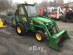 2009 John Deere 2320 4x4 Compact Tractor Loader Backhoe with Cab & Snowblower