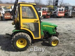 2012 John Deere 2320 4x4 Hydro Compact Tractor with Cab Only 700 Hours