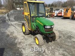 2012 John Deere 2320 4x4 Hydro Compact Tractor with Cab Only 700 Hours
