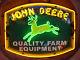 24 Inches John Deere Quality Farm Equipment Tractor Dealer Real Neon Sign Light