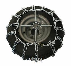 2 Link TIRE CHAINS & TENSIONERS 20x10x8 for John Deere Lawn Mower Tractor Rider