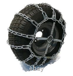 2 Link TIRE CHAINS & TENSIONERS 23x10.5x12 for John Deere Mower Tractor Rider