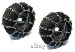 2 Link TIRE CHAINS & TENSIONERS 26x12x12 for John Deere Mower Tractor Rider