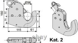 2 X Category Cat 2 Tractor Lower Link Quick release Hitch ball Hook weld on end