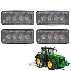 4PCS 20W LED Headlight LED Work Light For John Deere Tractor 7000 8000