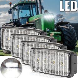 4Pcs LED HEADLIGHTS LAMPS BULBS For John Deere Tractors 8210T, 8310T, 8410T