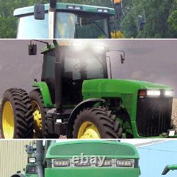 4Pcs LED HEADLIGHTS LAMPS BULBS For John Deere Tractors 8210T, 8310T, 8410T
