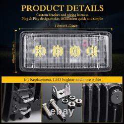 4Pcs LED HEADLIGHTS LAMPS BULBS For John Deere Tractors 8210T, 8310T, 8410T