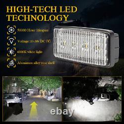 4Pcs LED HEADLIGHTS LAMPS BULBS For John Deere Tractors 8210T, 8310T, 8410T