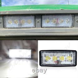 4Pcs LED HEADLIGHTS LAMPS BULBS For John Deere Tractors 8210T, 8310T, 8410T