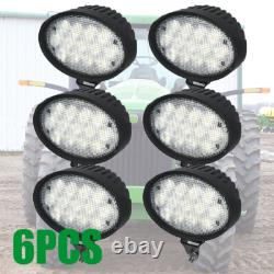 6pcs LED Flood Work Light For John Deere Tractors 8320T, 8330,8330T, 8335R 7630