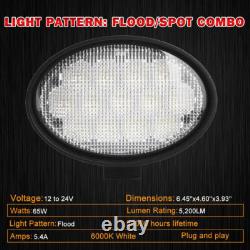 6pcs LED Flood Work Light For John Deere Tractors 8320T, 8330,8330T, 8335R 7630