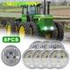 8x Round Led Fender Work Light Re336111 For John Deere Tractors 4555, 4755, 4955