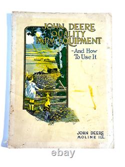 Antique 1910's John Deere Farm Equipment Catalog Moline Ill tractor