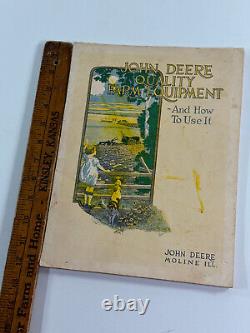 Antique 1910's John Deere Farm Equipment Catalog Moline Ill tractor