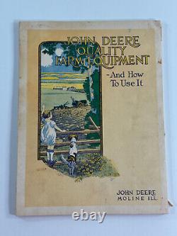 Antique 1910's John Deere Farm Equipment Catalog Moline Ill tractor
