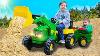 Children Assembled And Fixed The Tractor John Deere Toys 2 Boys