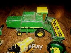 Collection of Vintage John Deere Tractors By ERTL 70s job lot bundle Farm lot