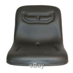 Compact Tractor Flip Seat with Brackets for Ford NH 1510 1710 1910 Black Vinyl