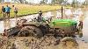Crazy John Deere Stuck In Deep Mud Came Out By Kubota L4508 Help Jd 5045d 4wd Swami Tractors