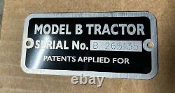 Custom John Deere Plate High Quality Aluminum A Serial Number Tag Plate