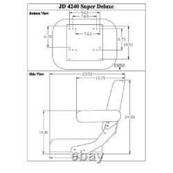 Custom Yellow Seat Assembly Fits John Deere Tractors / Combines