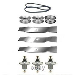 Deck Parts Kit Fits John Deere LA130 Series 48 Mower Spindles Blades Belt Idler