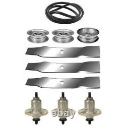 Deck Parts Kit Fits John Deere LA130 Series 48 Mower Spindles Blades Belt Idler