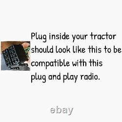 Direct Plug & Play Tractor Radio John Deere, JCB, McCormick Bluetooth, USB, AUX