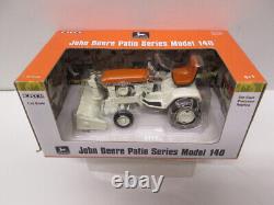 ERTL JOHN DEERE MODEL 140 PATIO LAWN TRACTOR withSNOWBLOWER in SUNSET ORANGE N. I. B