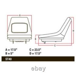 E-LVA23687 DirectFit Seat Fits John Deere 3025E 3032E 3038E Tractors