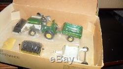 Ertl John Deere Toy Grounds Maintenance Equipment Set 140 Tractor 1/16 with box