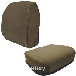Fabric (Brown) Seat Cushion Set Fits John Deere 4430 4440 4640 4840 4450 4650
