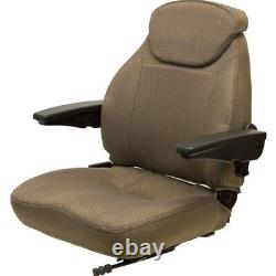 Fits John Deere Tractor Seat Assembly Fits Various Models Brown Cloth