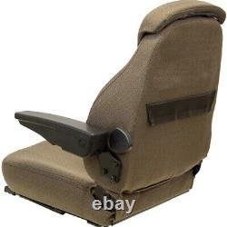 Fits John Deere Tractor Seat Assembly Fits Various Models Brown Cloth