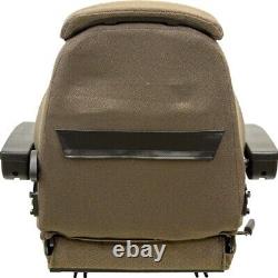Fits John Deere Tractor Seat Assembly Fits Various Models Brown Cloth