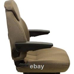 Fits John Deere Tractor Seat Assembly Fits Various Models Brown Cloth