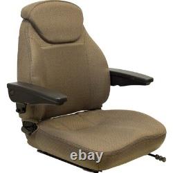 Fits John Deere Tractor Seat Assembly Fits Various Models Brown Cloth
