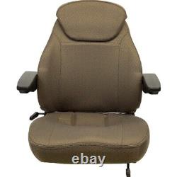 Fits John Deere Tractor Seat Assembly Fits Various Models Brown Cloth