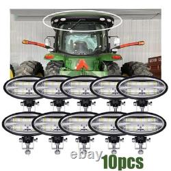 For John Deere Tractor 5R, 6R, 7R, 8000, 8R, 9R LED Cab Work Light Flood 10PCS
