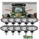 For John Deere Tractor 5r, 6r, 7r, 8000, 8r, 9r Led Cab Work Light Flood 10pcs